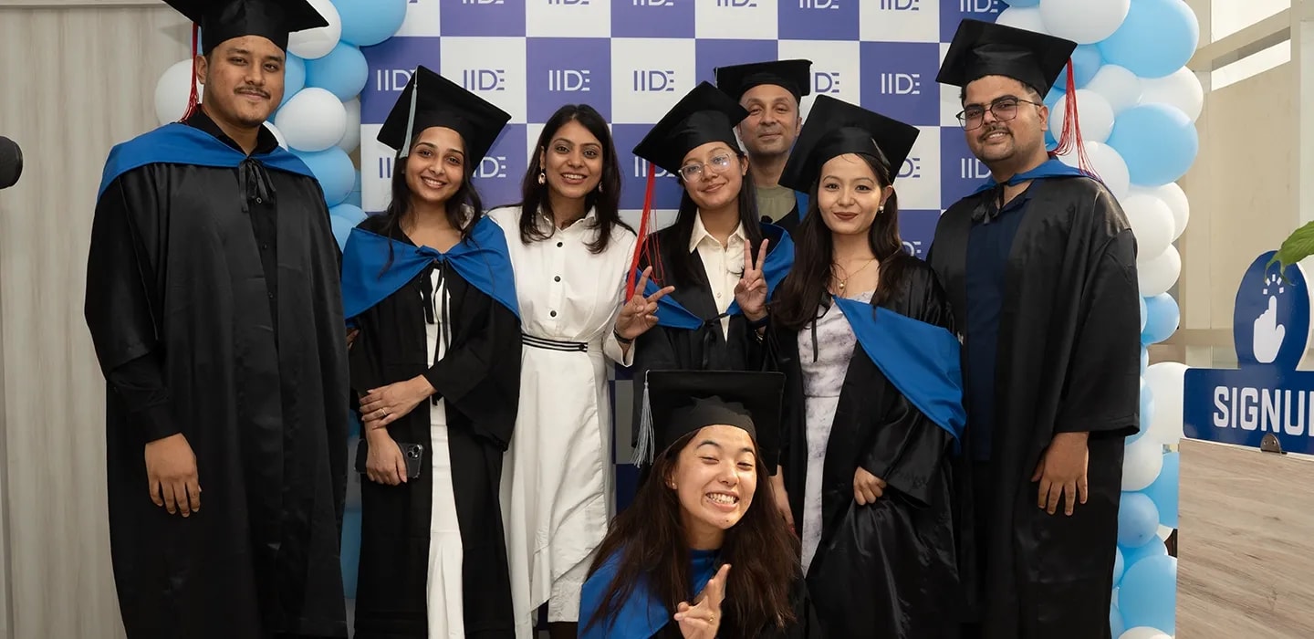 Students Life at IIDE - IIDE's PG Students in Graduation Robes